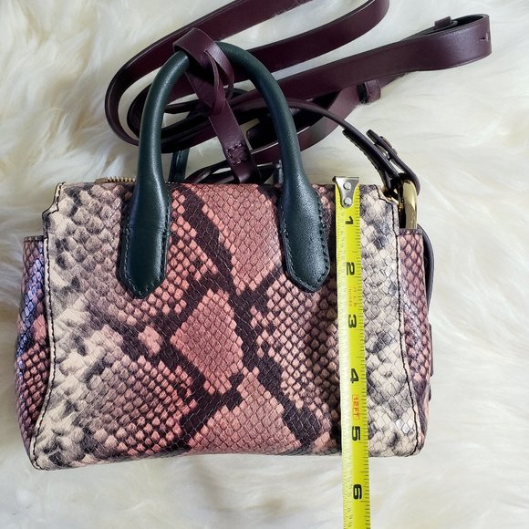 NWT J. Crew Harper Snake Embossed Leather Mini Satchel Crossbody - Picture 8 of 10